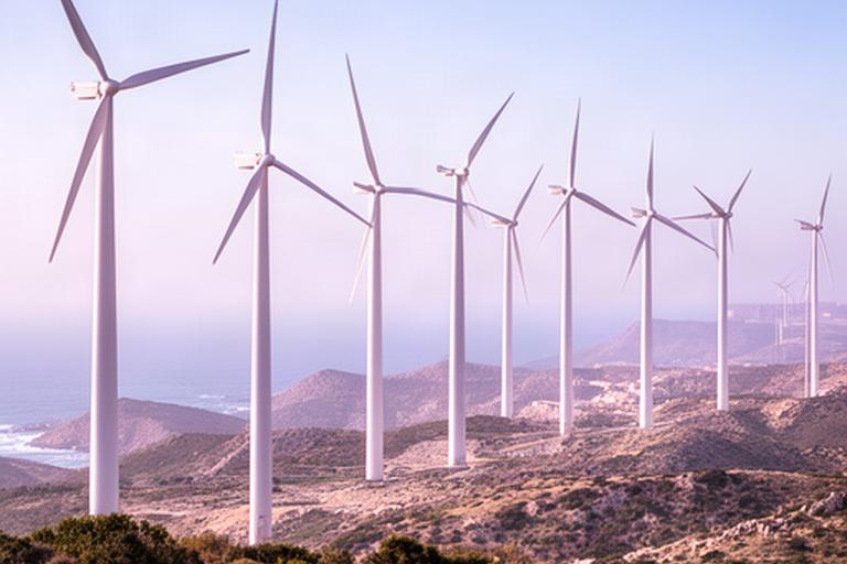 Doce aerogeneradores repotenciados en el parque eólico Los Lances junto a la costa gaditana